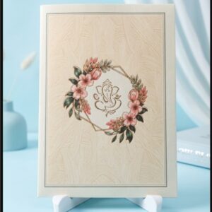 Wedding Card 106 – Floral Ganesha Design (Pack of 100)