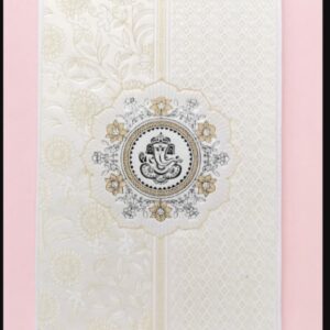 Wedding Card JC /1465 – Floral Ganesha Design (Pack of 100)