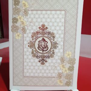 Wedding Card MC 2781 G – Floral Ganesha Design (Pack of 100)